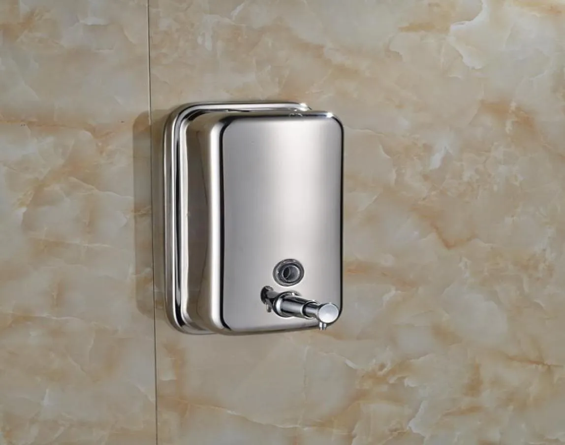 Dispensador de sabonete líquido para banheiro, 500ml de aço inoxidável para montagem na parede, acabamento cromado 2510036