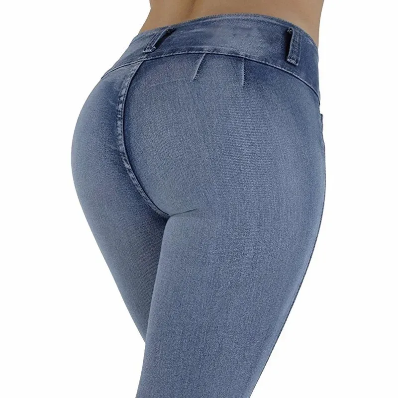 Jeans MIND FEET Skinny Women Jeans High Waist Push Up Hip Butt Lifting Elastic Bodycon Pencil Sexy Ladies Jeans Femme Denim Pants