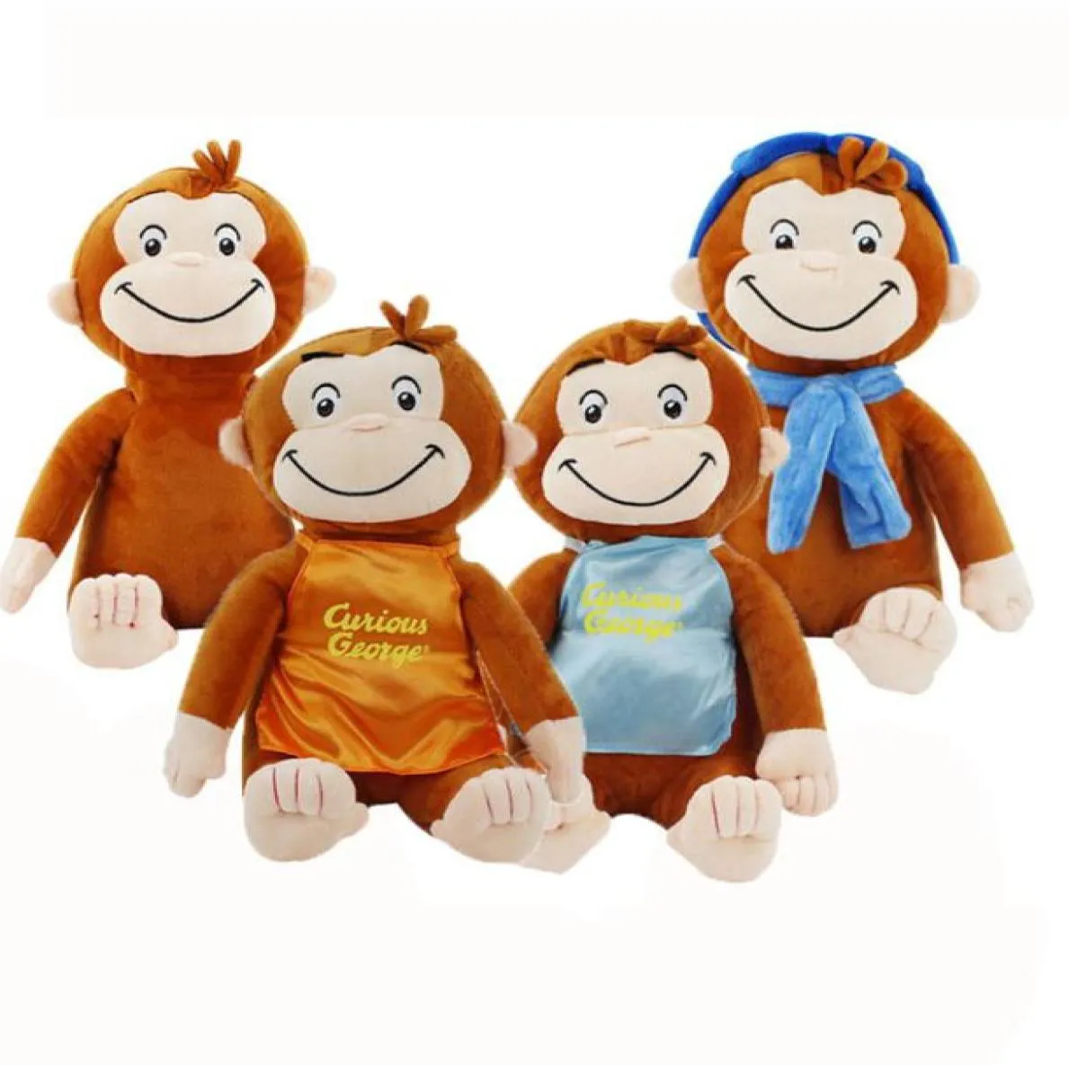 4 Styles 30 cm curieux George Peluche poupée bottes singe Peluche Animal Peluche jouets pour enfants cadeaux d'anniversaire de noël 2012043603661