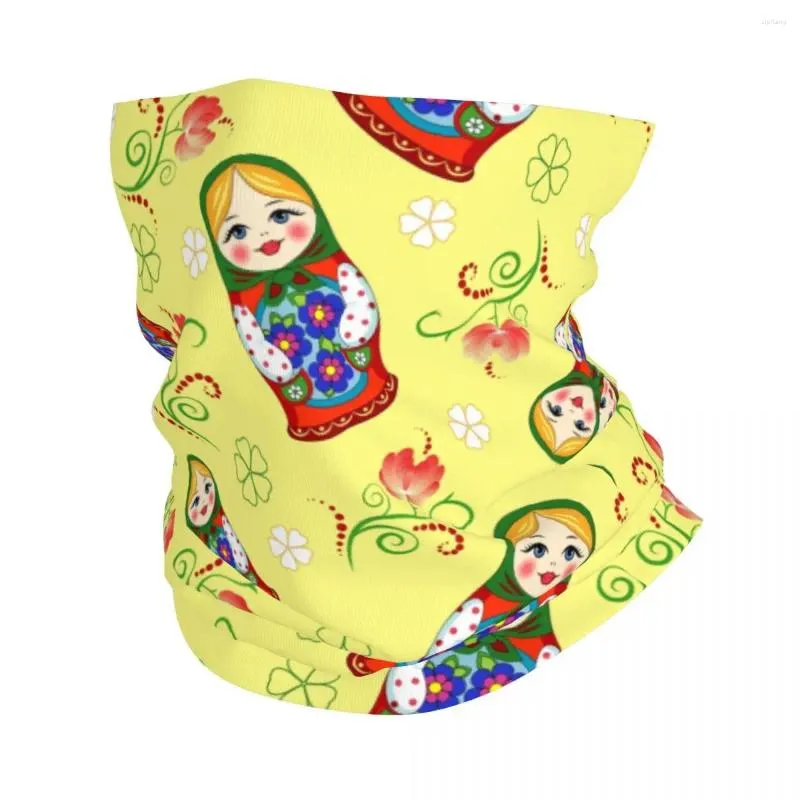 Bandanas poupée russe MatryoshkaAnd, motif de fleurs, guêtre de cou pour femmes et hommes, Protection UV, écharpe Bandana d'hiver pour le cyclisme