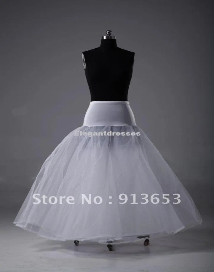 Cała w Stock Aline White Wedding Petticoat Slip Slip Underskirt Crinoline na suknie ślubne 4838099