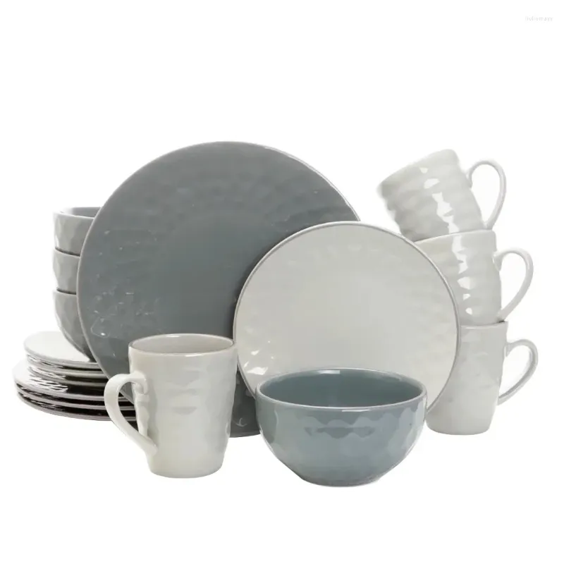 Tabaklar Eama Tahitian İnci 16 Parça Yemek Takımı Set Misty Blue