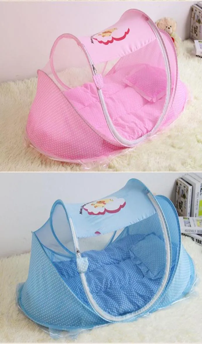 02 rok łóżeczko dziecięce łóżko dla dzieci Bassinet Portable Infantil Cots z poduszką Mat Cradle Solding Baby Crib Nettting Travel COT2819328