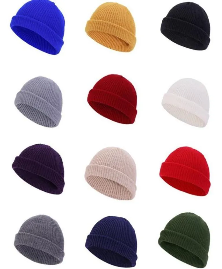 Zimowa dzianina czapka unisex kobiety męskie ciepły kapelusz nastolatki hip -hop guza czaszka czaszka mankietowa toque tuque żebrowana szydełkowa szydełka f16930084