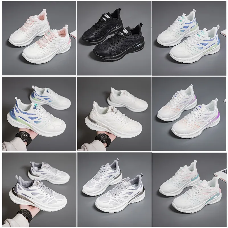 Hommes populaires nouvelles femmes chaussures randonnée course chaussures plates semelle souple mode blanc noir rose bule sport confortable Z821 GAI