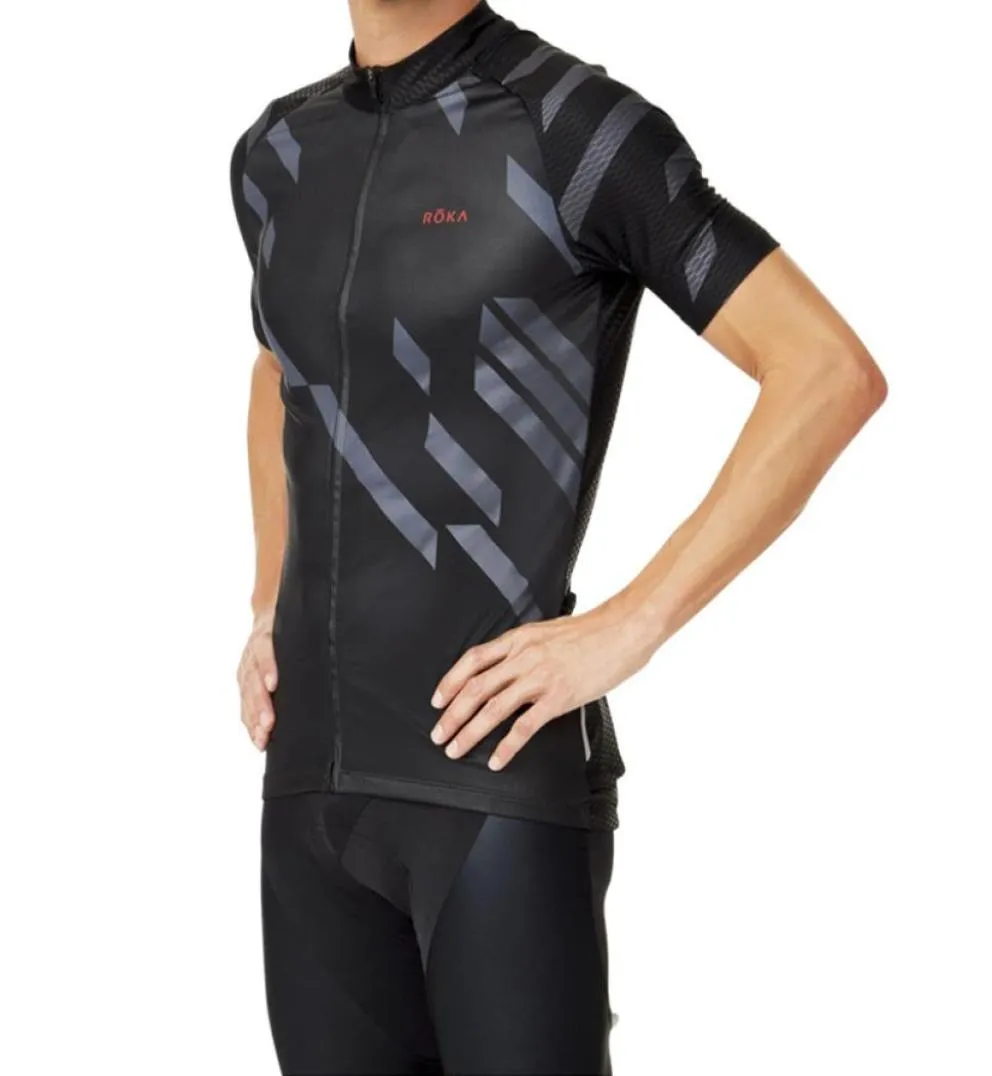 Maglia ROKA set estate manica corta con bretelle pantaloni bicicletta mtb maglia da ciclismo uomo abbigliamento bici da esterno tute5452296