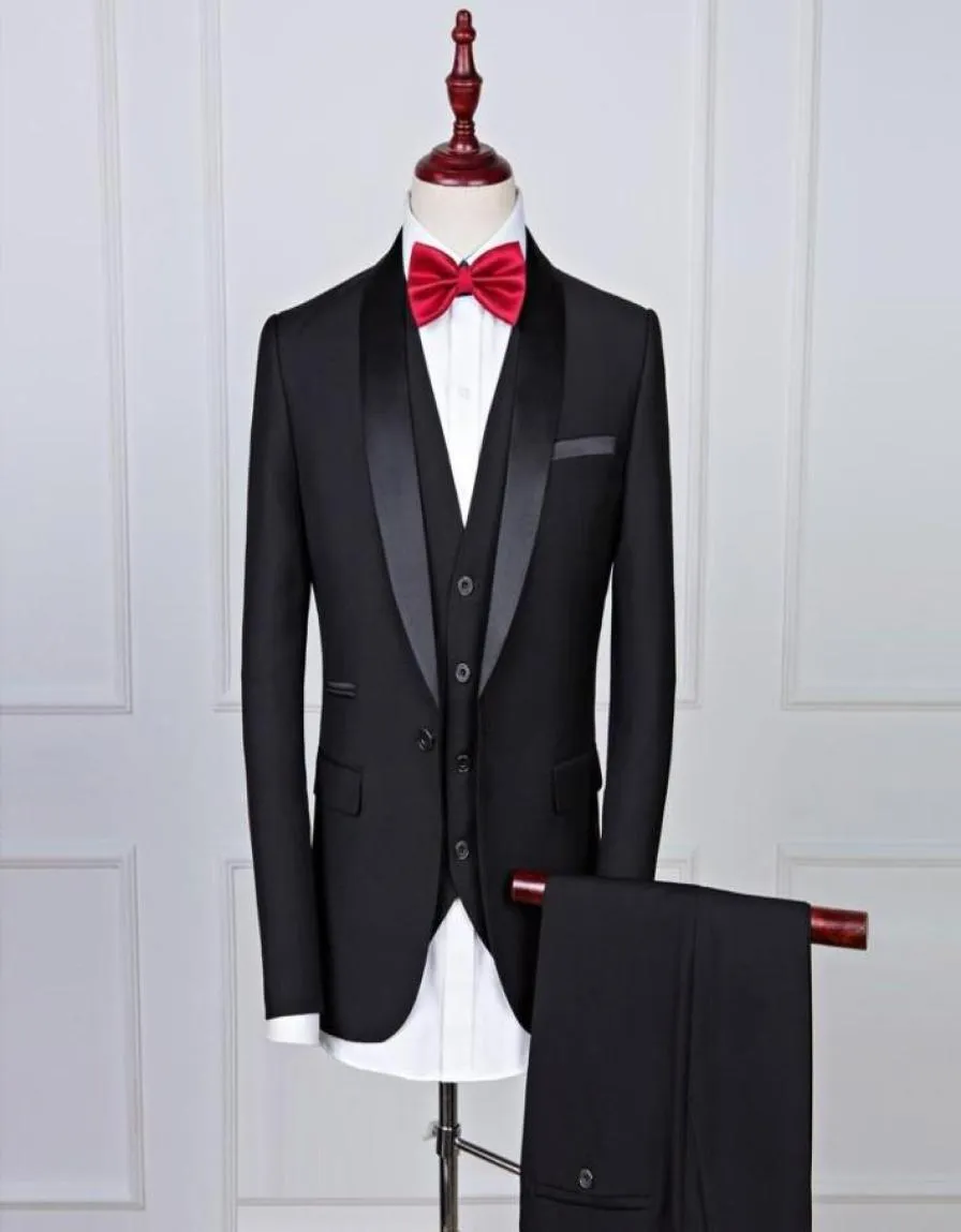 Mens Wedding Suits Groom 2021 Slim Fit Manlig kostym Formell Black Luxury Man Senaste Coat Pant Designs Costume Homme Mariage Men039S7834822