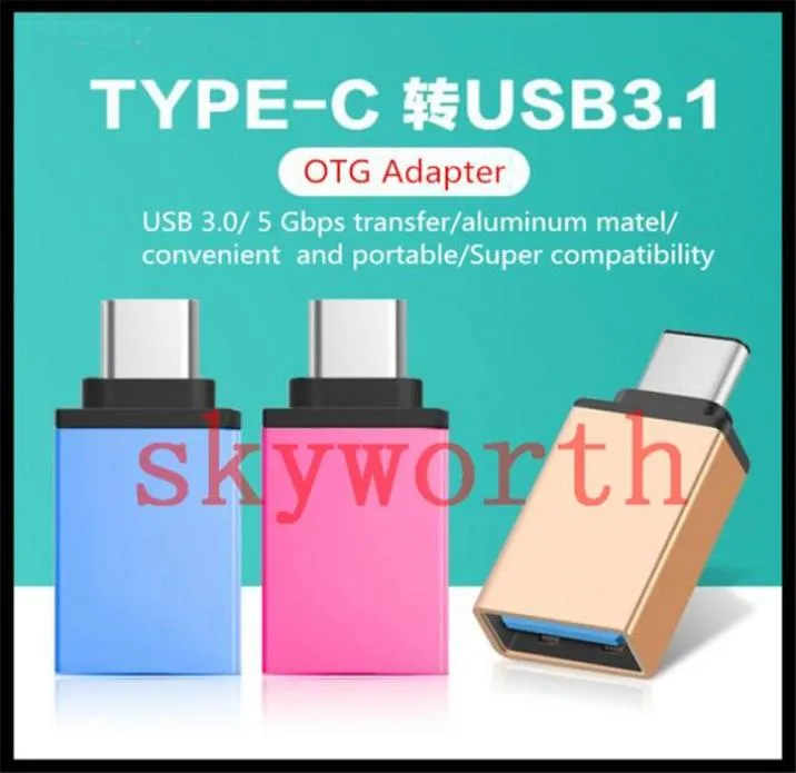 Metal USB 31 Type C OTG Adapter Male to USB 30 A Female Converter Adapter OTG function for MacBook Google chromebook8948783