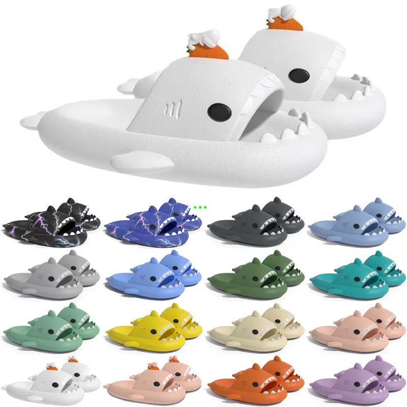 Gratis verzending Designer shark slides sandaal GAI slipper sliders voor mannen vrouwen sandalen slide pantoufle muilezels heren dames slippers trainers sandles color388