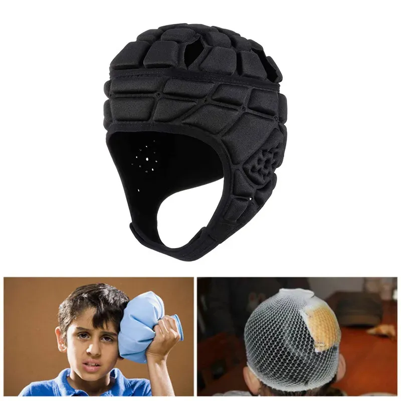 Childrens Rugby Helmet Head Guard Goalie Roller Football Goalkeeper Helmet Kids Tennis Child Skating Hat Baby Head Protector 240223