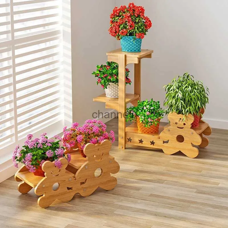 Autres bâtiments de jardin Support de fleurs en bois massif Étagère de balcon Salon intérieur du sol au plafond Support de pot de plante multicouche Meubles de balcon YQ240304