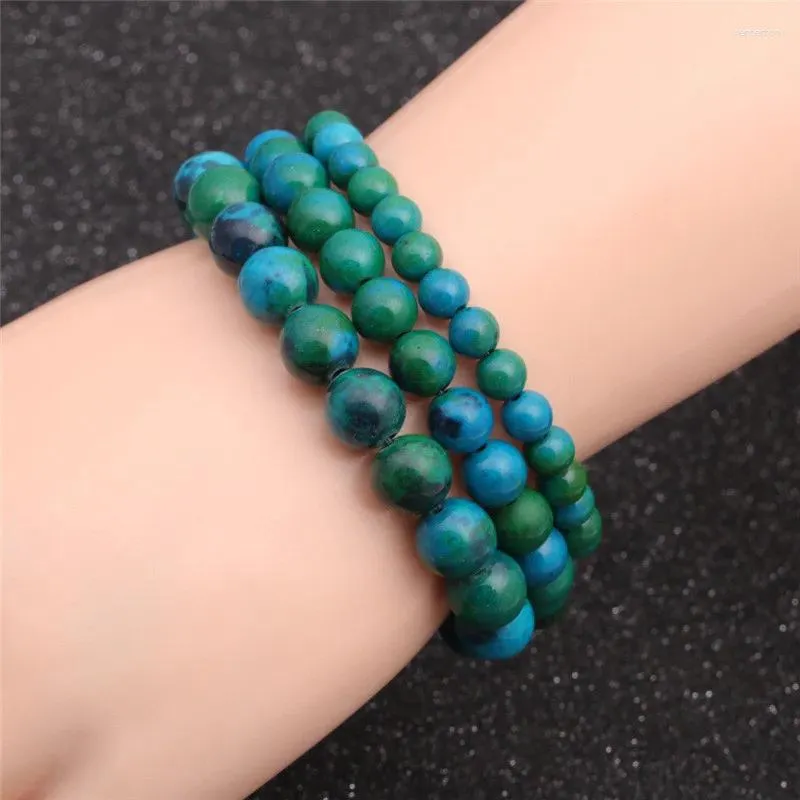 Strand Charms Phoenix Stone Armbanden Voor Vrouwen Natuurlijke Kralen Malachiet Rozenkrans Armband Mannen Yoga Sieraden Pulsera