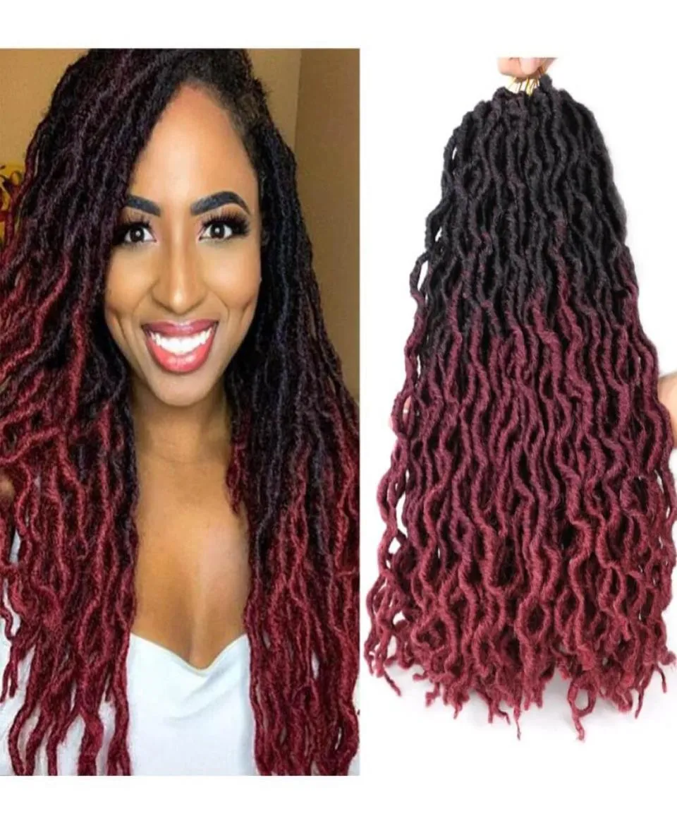 Fave Dreads Faux Locs 18 -calowe zamki Lokki Syntetyczne przedłużenie włosów 24 STRANDSPCS FAUX LOCS Szyntetyczny cygań