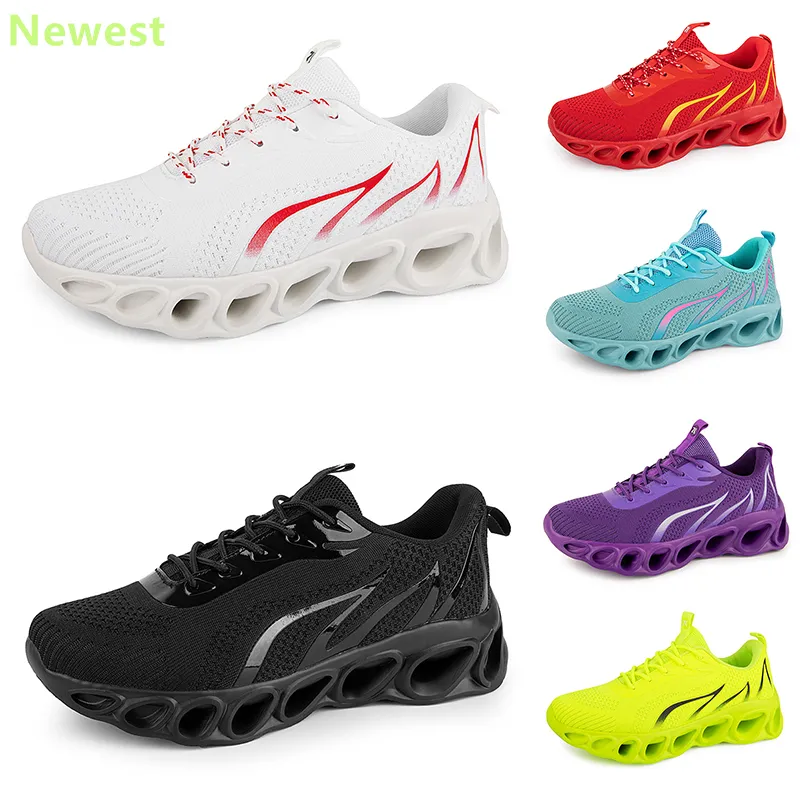 2024 Hot Sale Running Shoes Mens Woman Whites Orange Navy Cream Pinks Black Purple Grey Traughers Sneakers Breattable Color 28 GAI