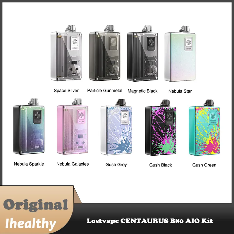 Lostvape CENTAURUS B80 AIO Kit Comes with 5ml UB AIO Pod&Centaurus Boro Tank Compatible with UB Ultra Coils: 0.15/0.2/0.3ohm All-in-one mod design