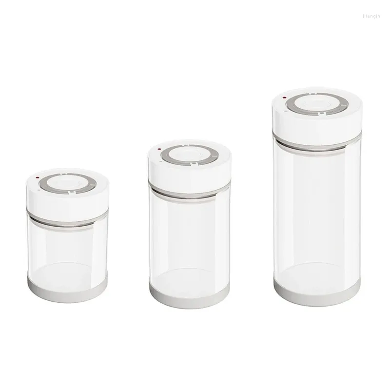 Storage Bottles H7EA Convenient Vacuum Sealing Jar Glass Container For Leftovers And Fruits