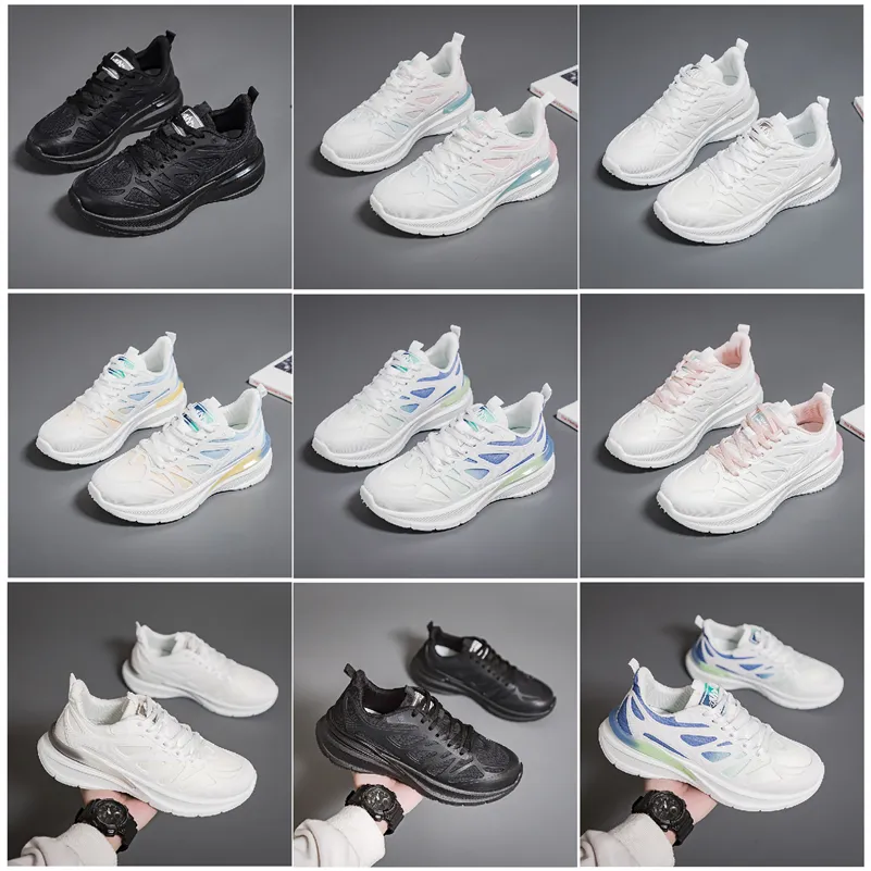 Nouveaux hommes femmes chaussures randonnée course chaussures plates semelle souple mode blanc noir rose bleu confortable sport Z413 GAI