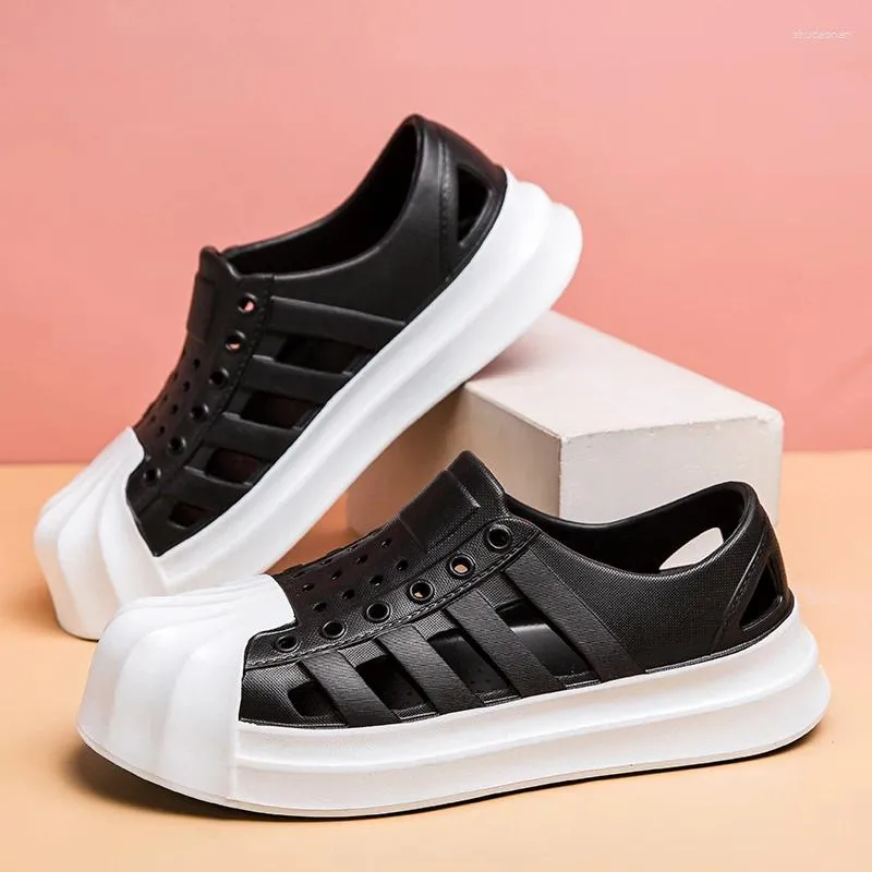 Sandalen Trendy Shell Toe Heren Zomer Aankomst Hol Ontwerp Platform Comfort Instapper Unisex Outdoor 2024