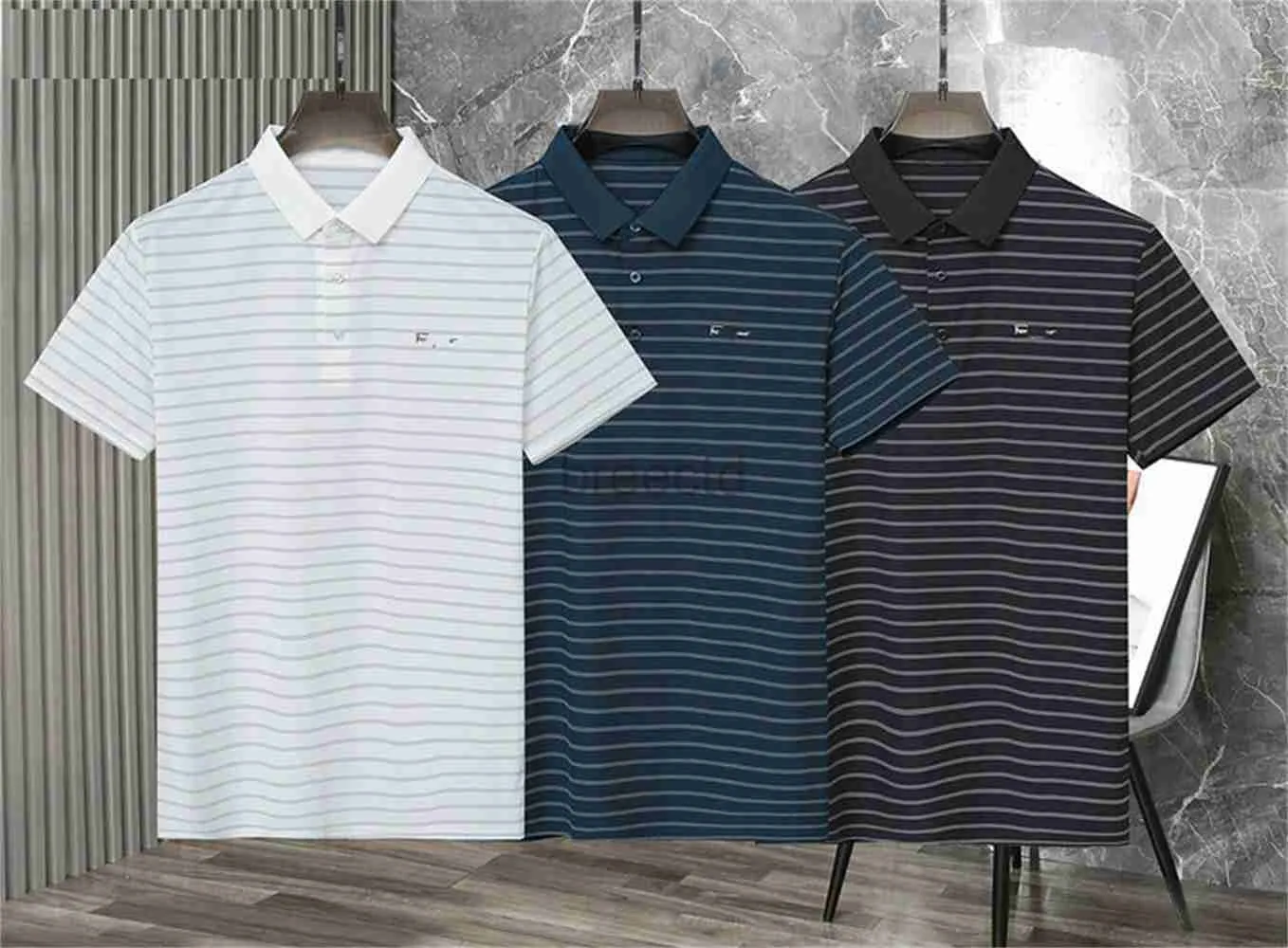 Erkekler T-Shirts Tasarımcı Polo Gömlek Erkek Polos High End Moda Tişört T-Shirt İş Lüks Rahat Pamuk Kırışıklık Karşıtı Top Boyut M-3XL 240304