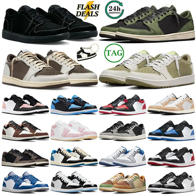 2024 basketbalschoenen Golf Olive Black Phantom Reverse Mocha Wolf Grey UNC Voodoo Bred Toe dames heren trainers outdoor Wandelschoen sport sneakers