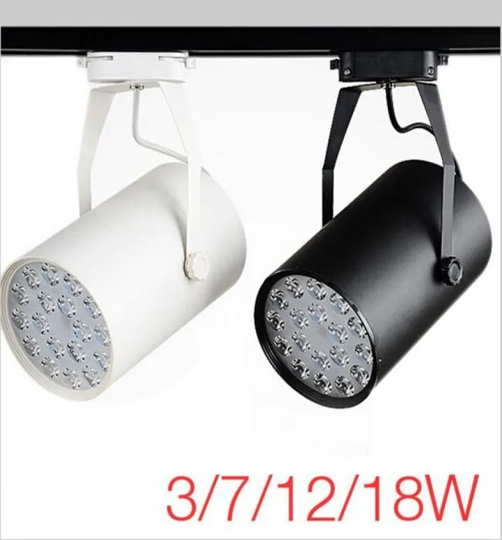 Lampe de projecteur en aluminium de Rail de voie de la lumière 3 W 7 W 12 W 18 W de LED de puissance élevée pour l'éclairage à la maison de bureau de magasin Commercial 6466861