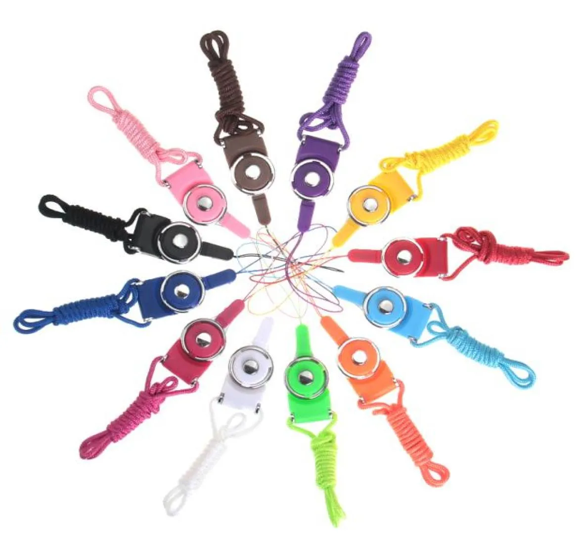 Kleurrijke afneembare lange lanyard-nekkoord Sleutel-id-badgehouder voor iPhone 7 8 Redmi 6A Note 5 keycord Mobiele telefoonsleutelkoorden geheel9486677