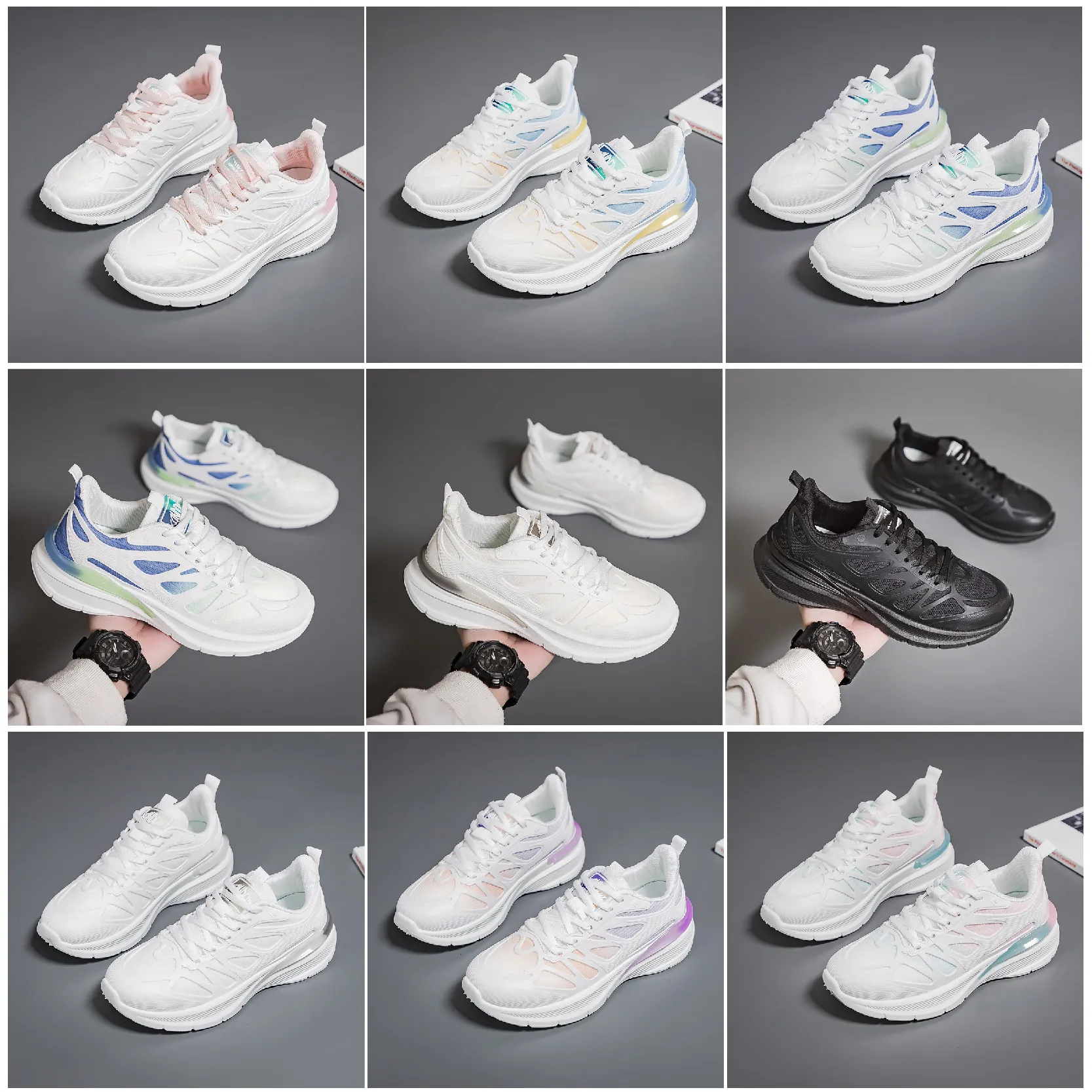 2024 Summer Nowy produkt buty do biegania projektant dla mężczyzn Kobiety Modne trampki Białe czarne różowe siatka-0144 Surface Women Outdoor Sports Treners Gai Sneaker Buty