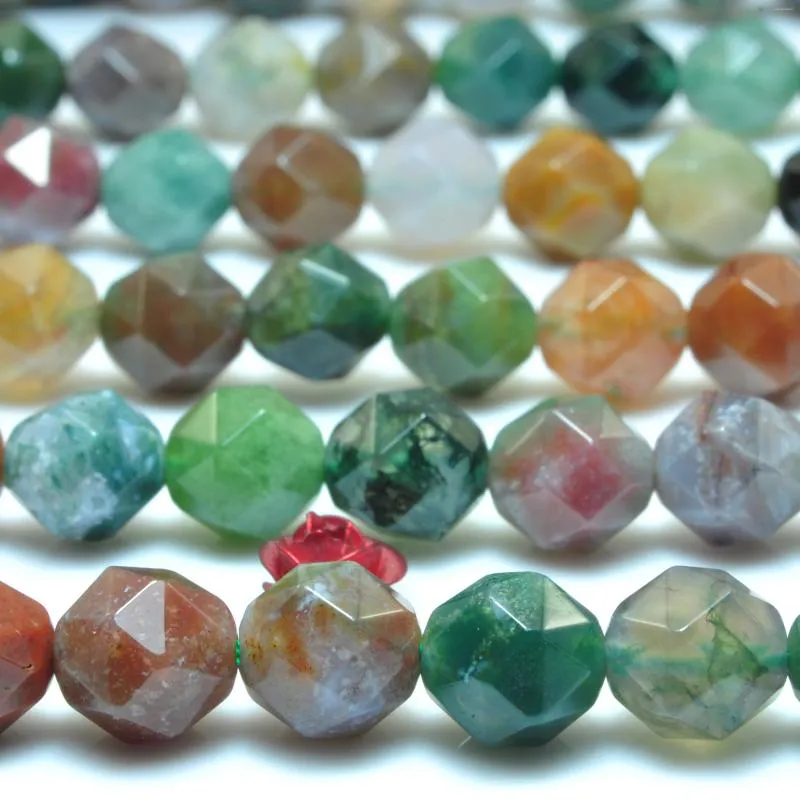 Loose Gemstones Natural Agate Diamond Faceted Round Beads Wholesale Gemstone Semi Precious Stone Bracelet Necklace Jewelry Making