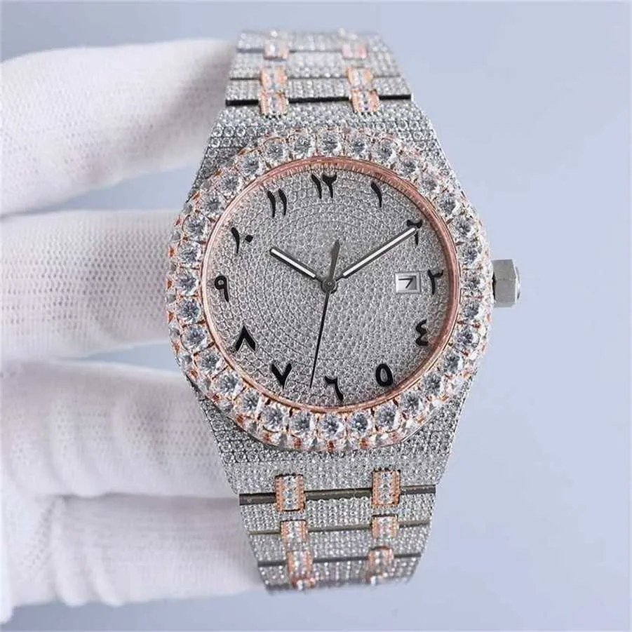 10% zniżki zegarek ręcznie robione diamenty męskie automatyczne mechaniczne 42 mm ze stalową stalą 904L Sapphire Businesswatch Montre de Luxe