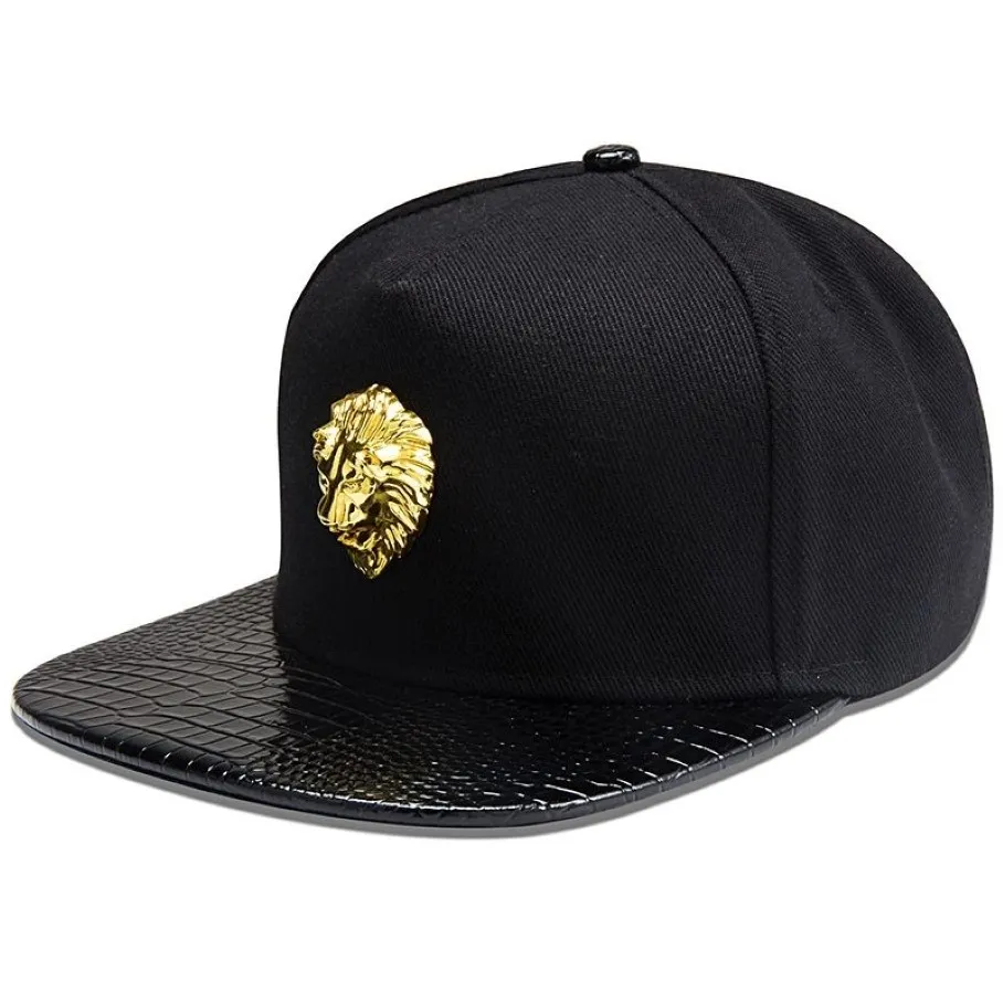 Hommes femmes Rivet tête de Lion crâne parasol casquette de Baseball été Sport crème solaire Hip Hop Punk réglable coton chapeaux plats P53 210331333N