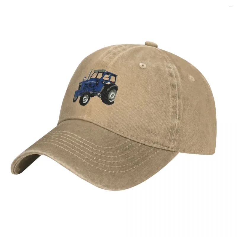 Gorras de bola Tractor Gorra de béisbol azul Vieja granja Deporte Venta al por mayor Sombrero de camionero lavado Diseño de moda masculina Snapback