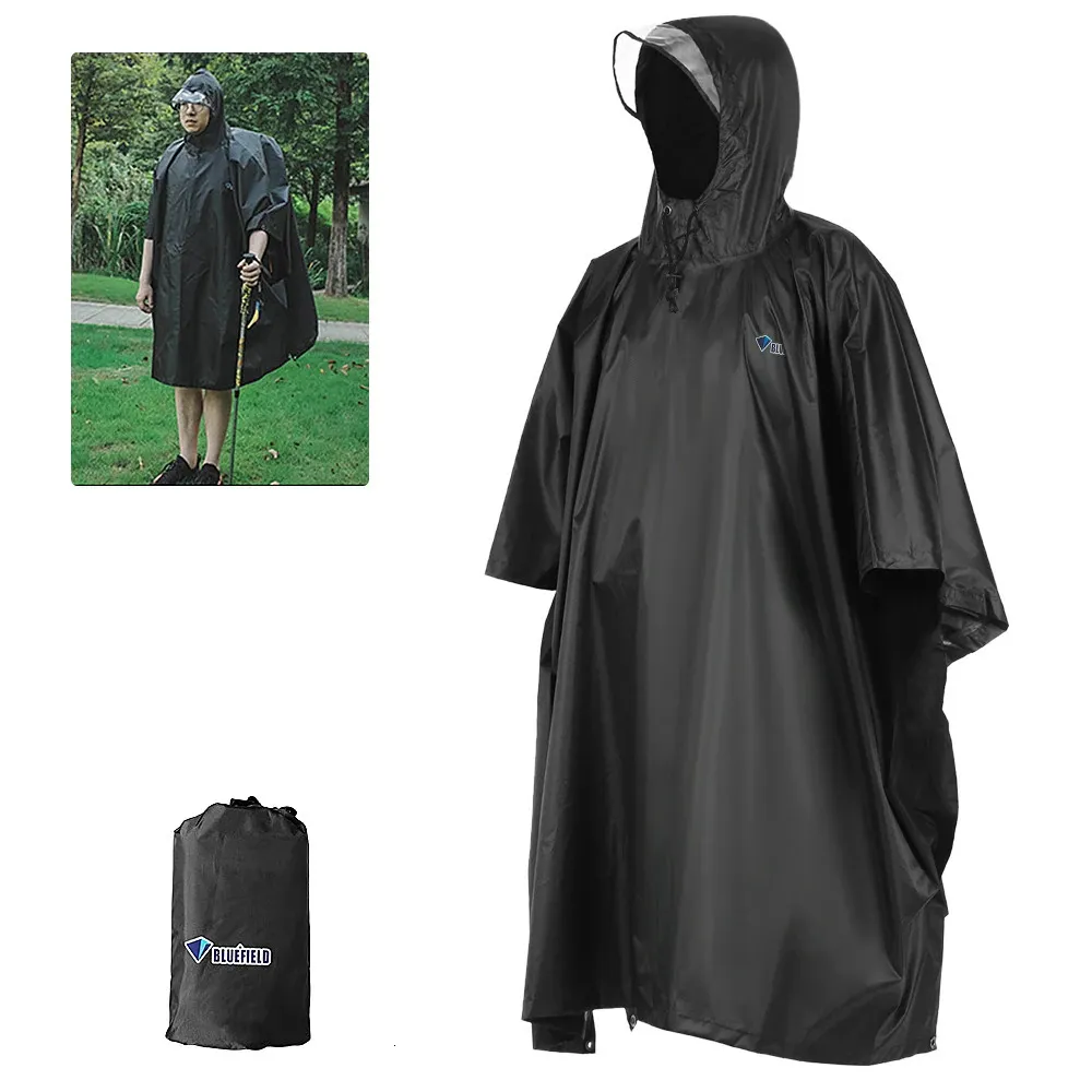 Regenponcho Waterdichte regenjas met capuchon Fietsen Regenhoes Wandelen Kapmantel Motor Regenponcho Picknickmat 240301