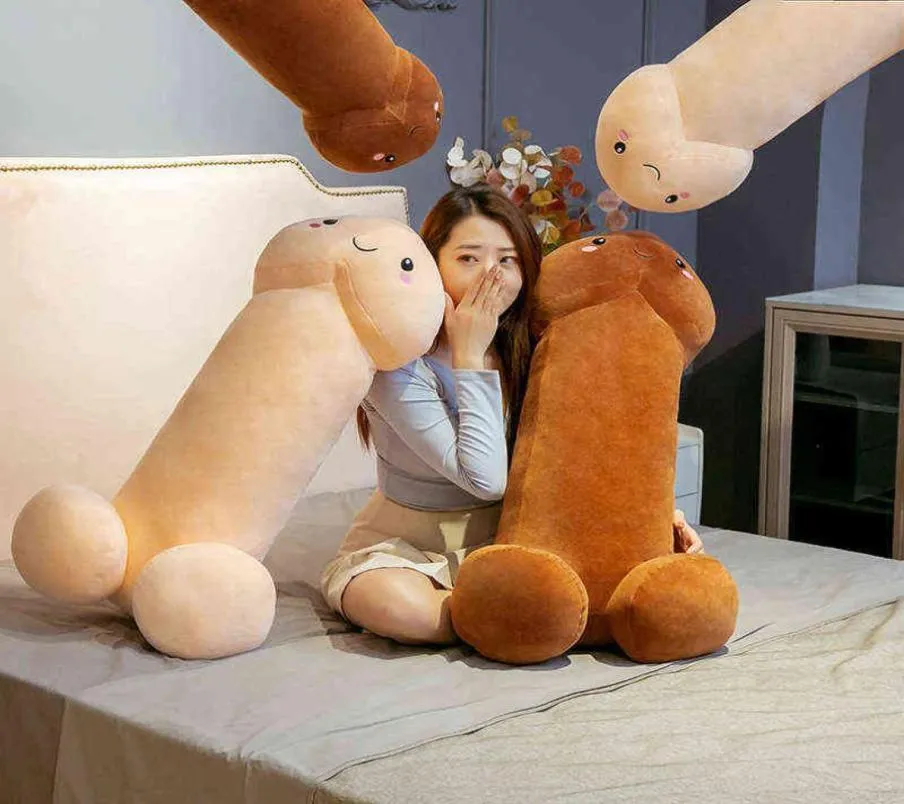 100CM Cute Long Penis Plush Toys Pillow Sexy Soft Toys Stuffed Funny Cushion Simulation Lovely Doll kawaii Gifts for Girlfriend Y23778449