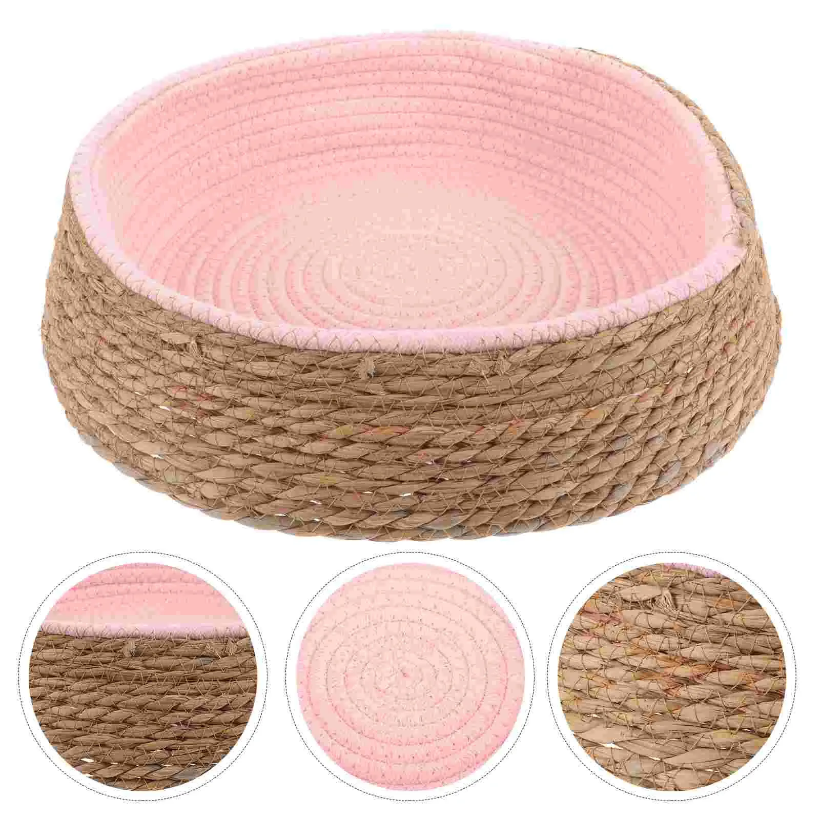 Mats Rattan Pet Bed Cat Sleeping Comfortable Puppy Mat Wicker Dog Round Cushion The Nest Woven Grass Willow Pad