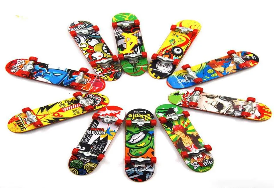 Giocattolo per bambini Regalo per bambini Stampa professionale Supporto in lega Fingerboard Skateboard Mini tavole da dito Skate truck per6048584