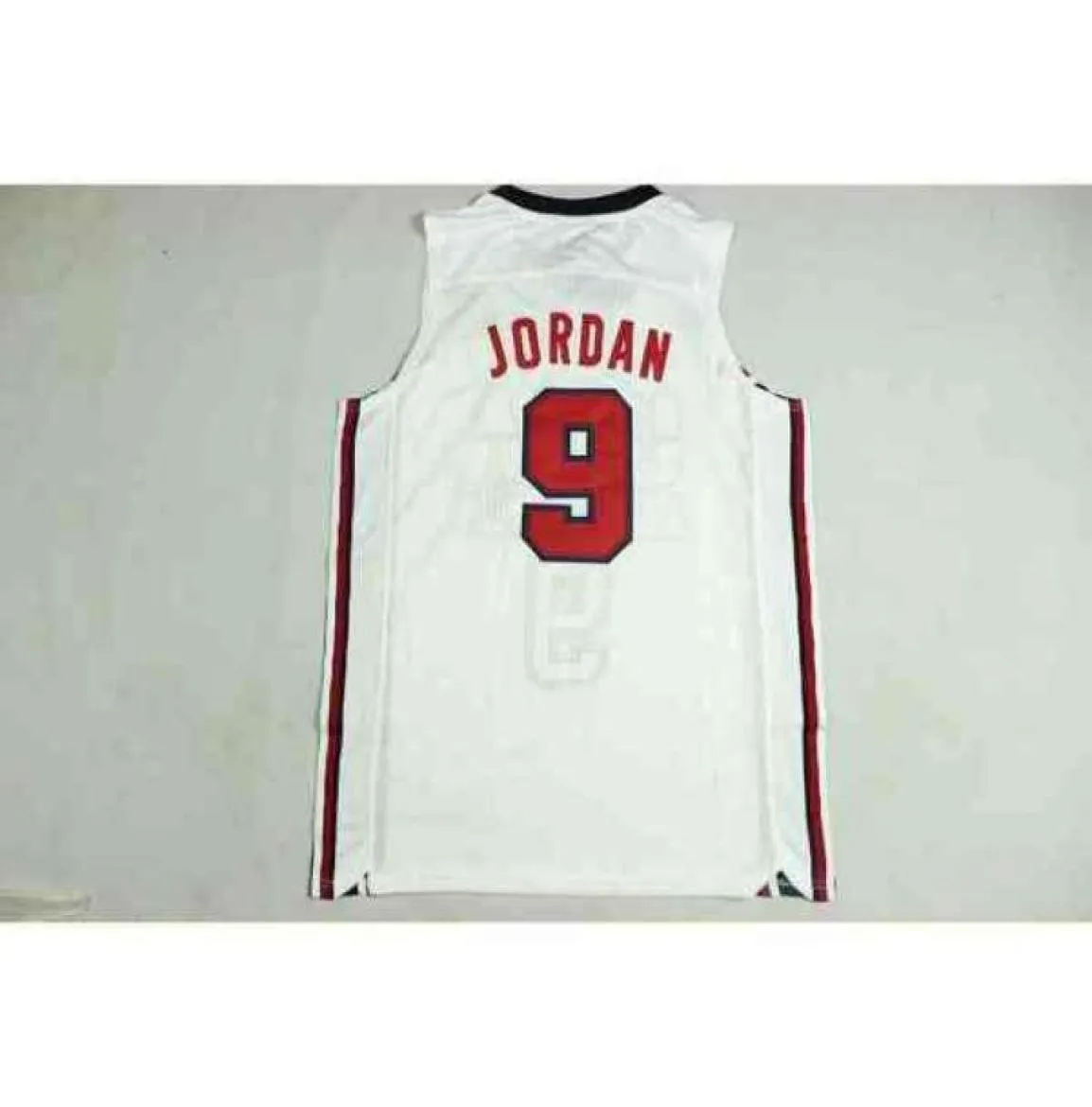 Maillots de basket-ball de saison blanche de l'équipe de rêve des États-Unis 9 Michael 013250080