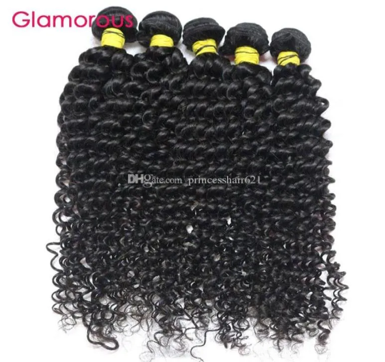 Glamoureus Peruaans Maagdelijk Haar Weeft 5 Stuks Jerry Curly Hair Extensions Perfact Curly Weave Braziliaans Maleisisch Indiaas Menselijk Ha9226075