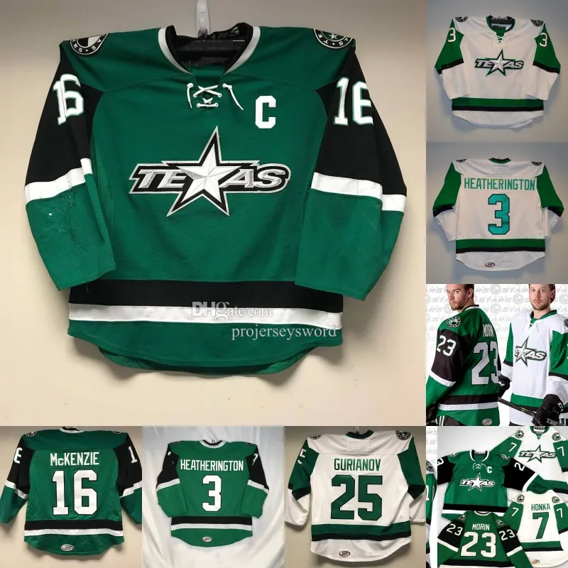 AHL Texas Stars Hockey Jerseys Aangepaste naamnummer