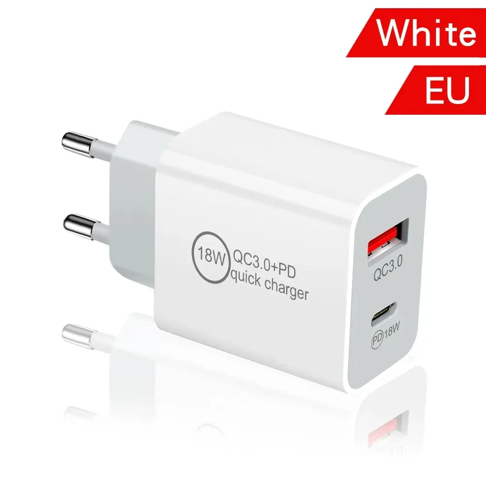 18W PD Charger Dual USB Quick Charger USB QC3.0 TYPE C WALL ARCHER