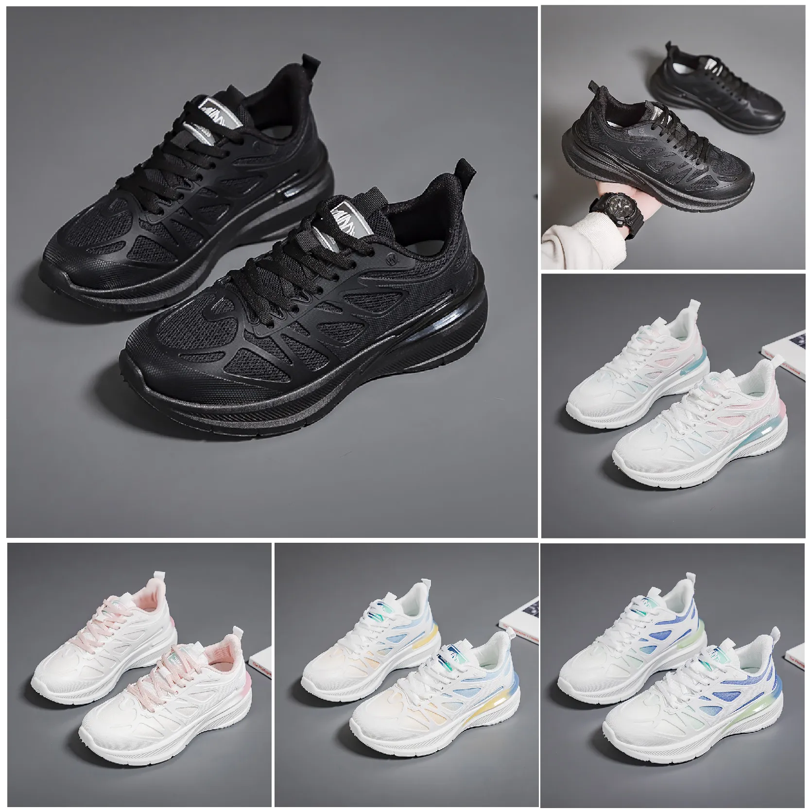 Designer Produkt Summer Running 2024 Ny för män Kvinnor Fashion Sneakers White Black Pink Mesh-01575 Surface Womens Outdoor Sports Trainers Sneaker 14 S