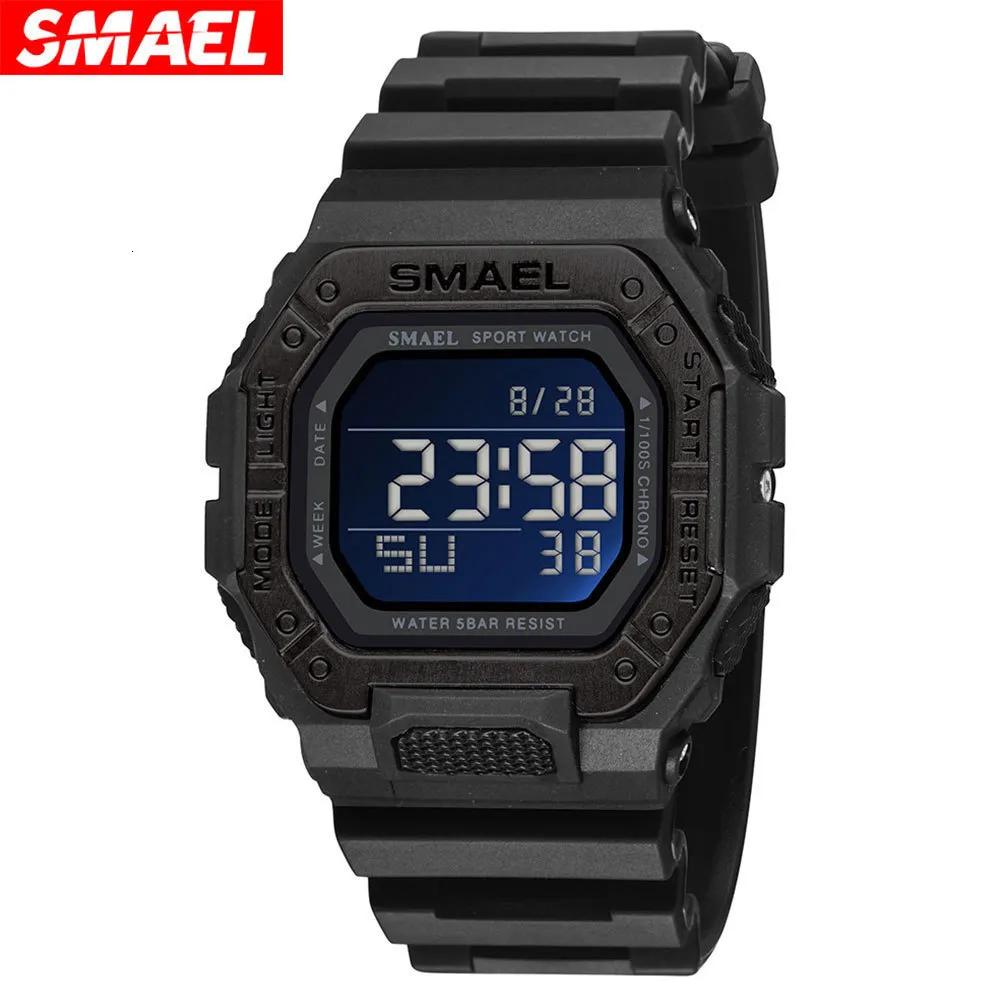 Smael Fashion Digital Watch女性防水バックライトマルチファンクライトリストウォッチスモールダイヤルLEDレディースウォッチRelogio Feminino 201114