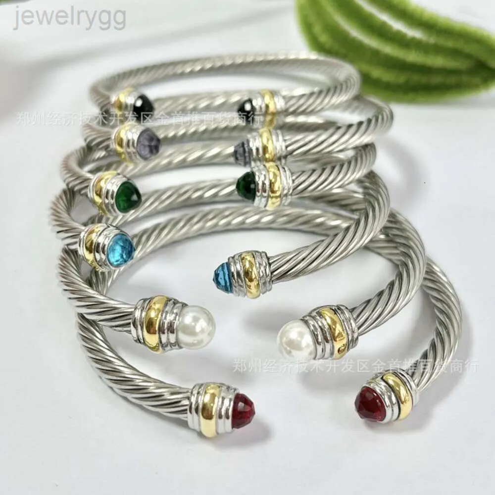Designer David Yumans Yurma Jewelry Populära 5mm armband Twisted Thread Open Handpiece