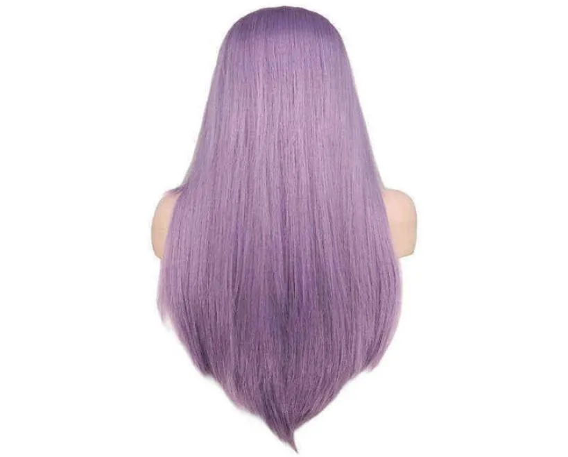 Parrucche sintetiche per capelli Cosplay Qqxcaiw Parrucca lunga diritta con parte centrale Nero Bianco Rosa Arancione Viola Grigio Sintetico resistente al calore Hai7322457