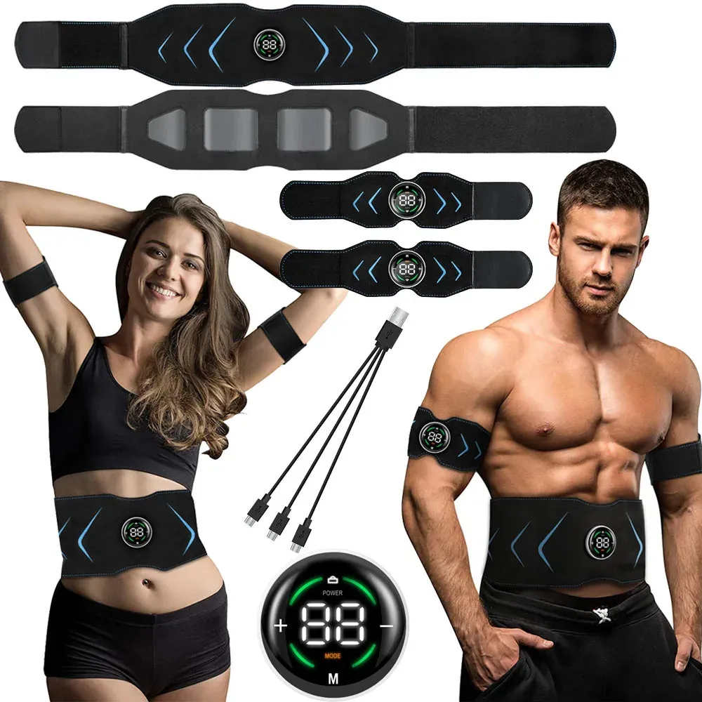 Muskelstimulator EMS Abdominal Belt ABS TRACHER Touch LCD Display Hem Gym Fitness Training Belly Weight Loss Body Slimming 240222