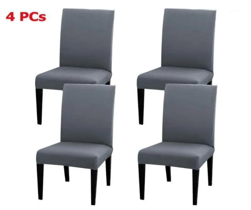 4pcs yemek sandalye kapağı çıkarılabilir polyester elastik slipcover koruyucusu kasa mutfak için streç esneme el ziyafet koltuğu kapakları 5583023