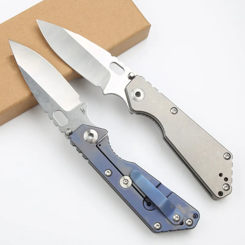 JULI Quality OEM SNG Pocket Folding Knife CPM154 Blade Titanium alloy Handle Ceramic Bearing Fold Camping Outdoor Survival EDC Tactical Fruit Kitchen Knives Tool