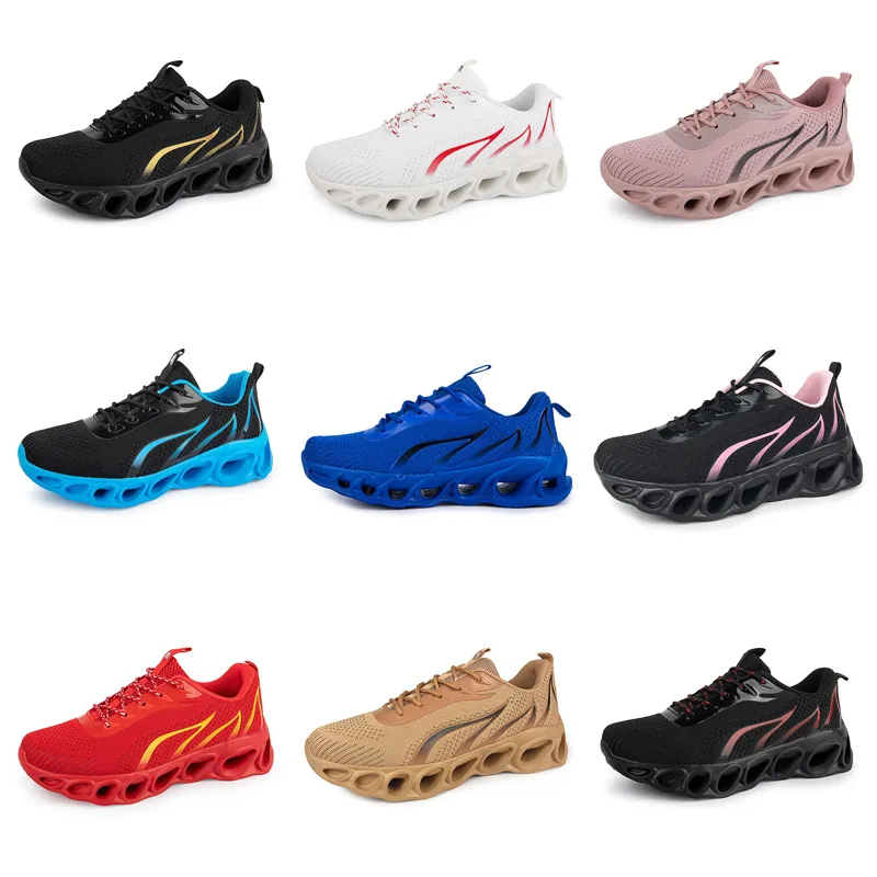 Running GAI Men Women 2024 Four Black White Purple Pink Green Navy Blue Light Yellow Beige Mens Trainers Walking Shoes 319 s