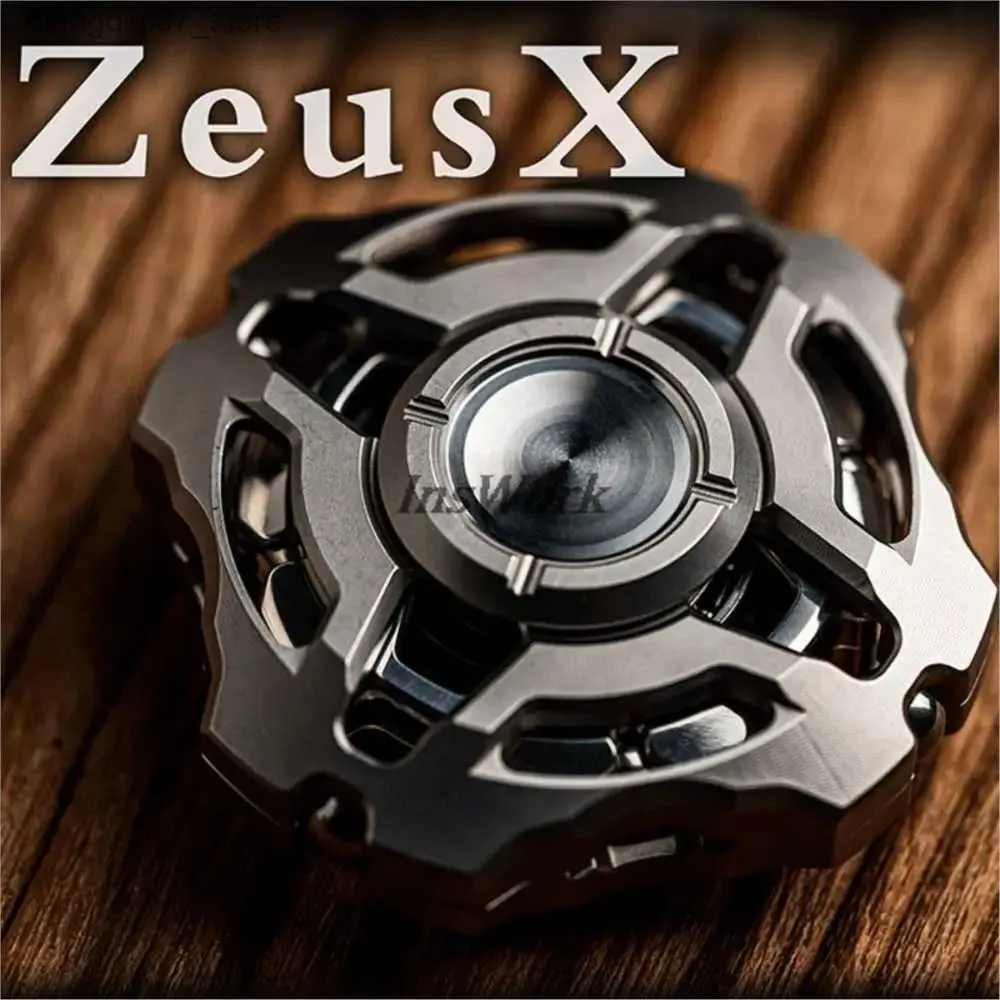 Beyblades Metal Fusion WANWU EDC Zeus X Структура связи из титанового сплава Наконечник пальца Гироскопическое кольцо на палец Декомпрессионная игрушка L240304