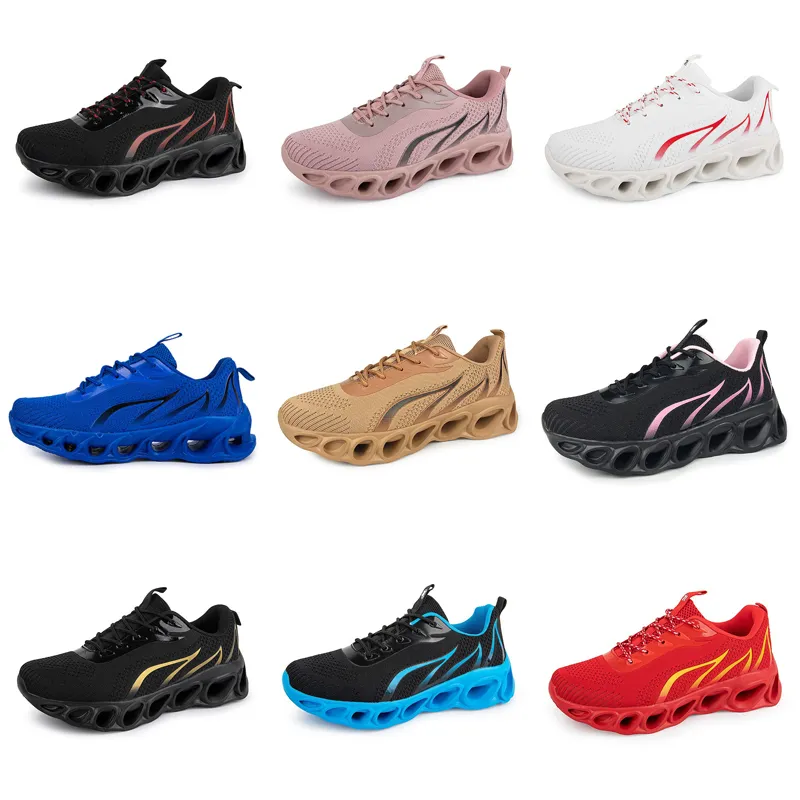 Men Gai Women Running Shoes Black Navy Blue Light Yellow Mens Treasable Walking Trainers Sports Trendings Outdoor Trends في الهواء الطلق