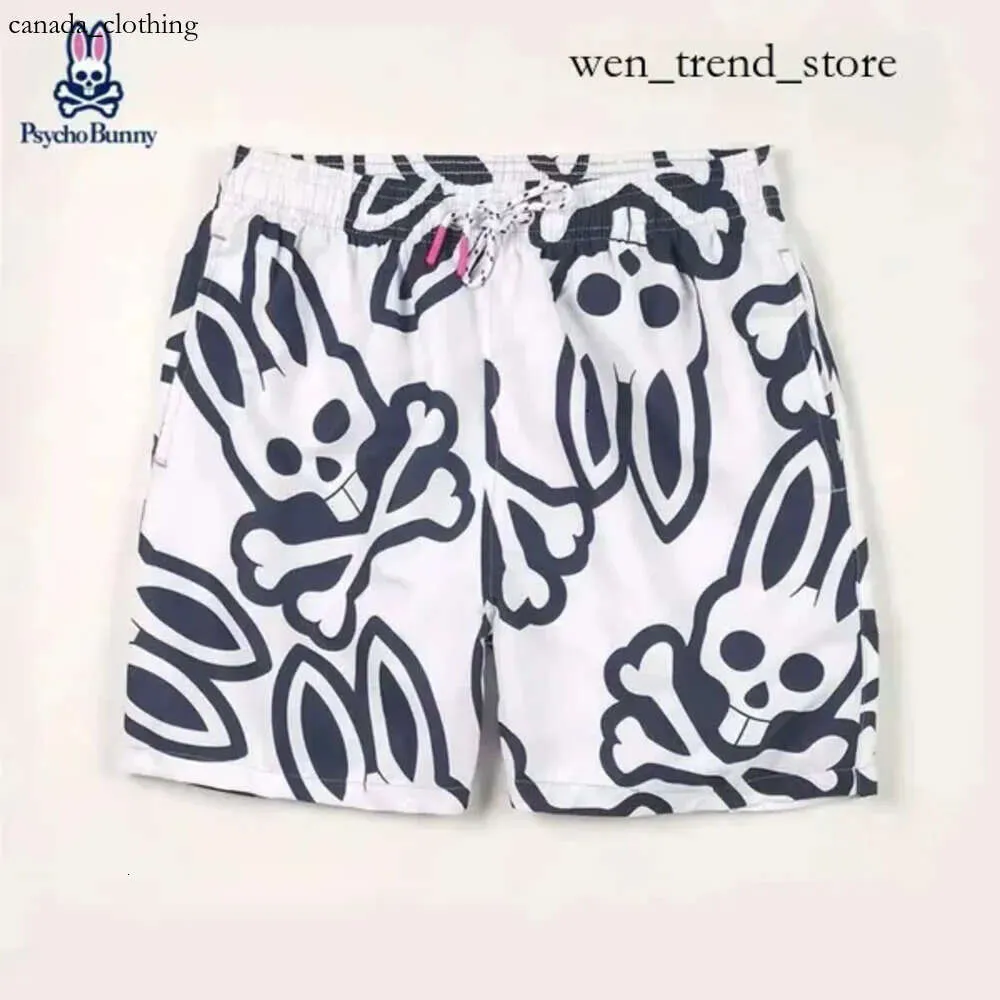 Psychological Bunny Designer Herren Shorts Strand Schädel Kaninchen Blume Hosen Europäischen und Amerikanischen 828 Designer Kurze Männer Sets Trainingsanzug Hosen Lose und